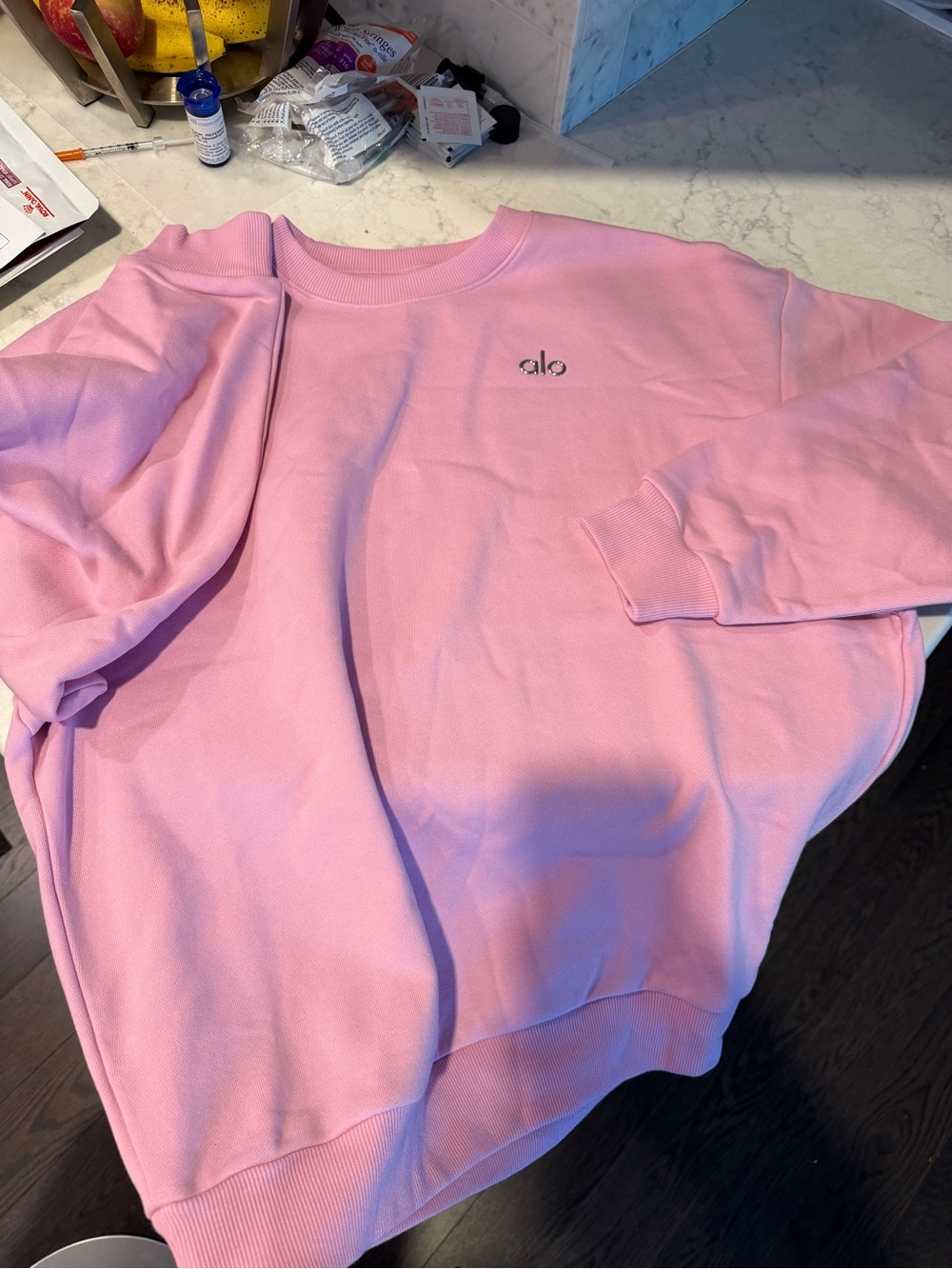 Alo Accolade Candy Heart Pink Sweat Set - Picture 2 of 3